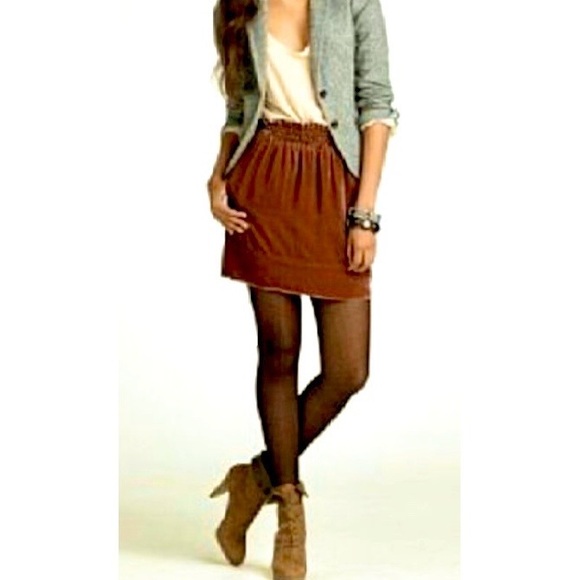 J. Crew Dresses & Skirts - J. Crew Collection Velvet Sidewalk Skirt Copper 2